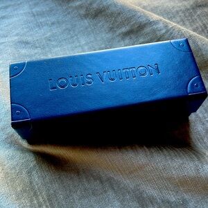 Navy blue Louie Vuitton shades/ glasses case